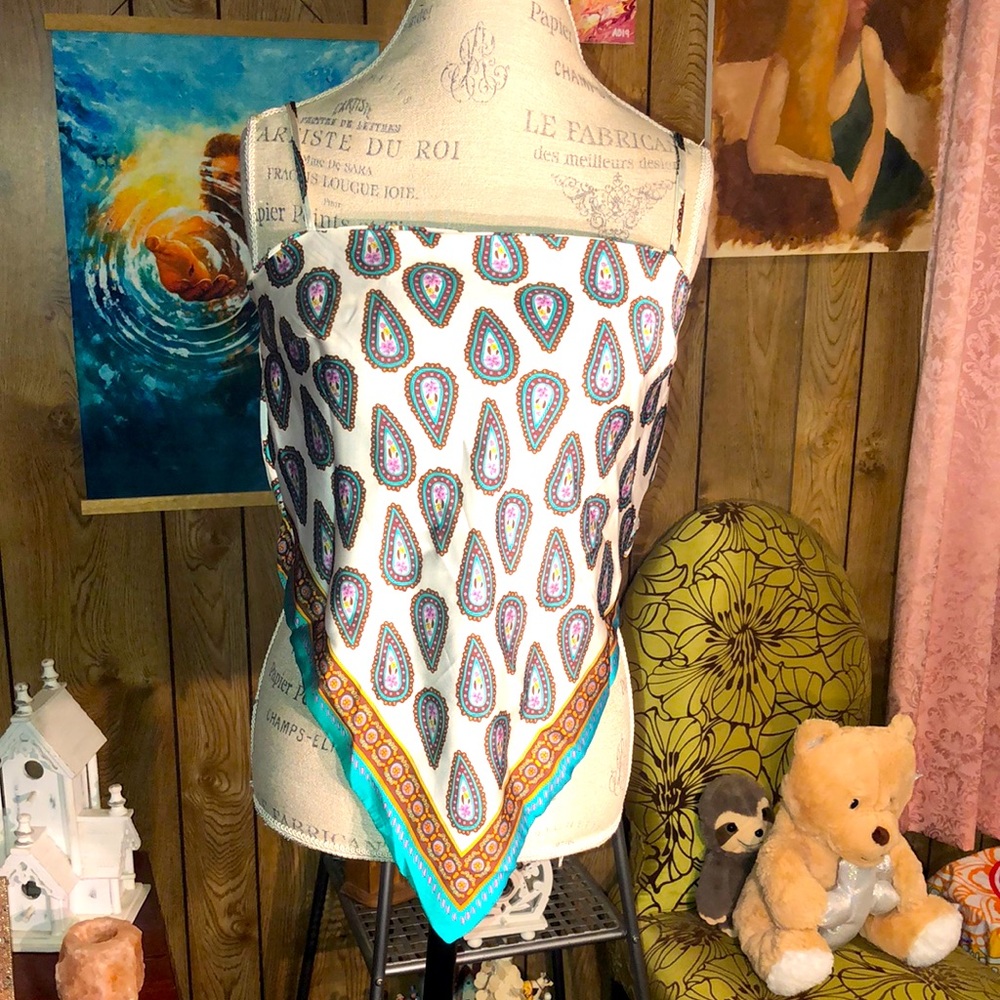 Pretty Silky Scarf Top